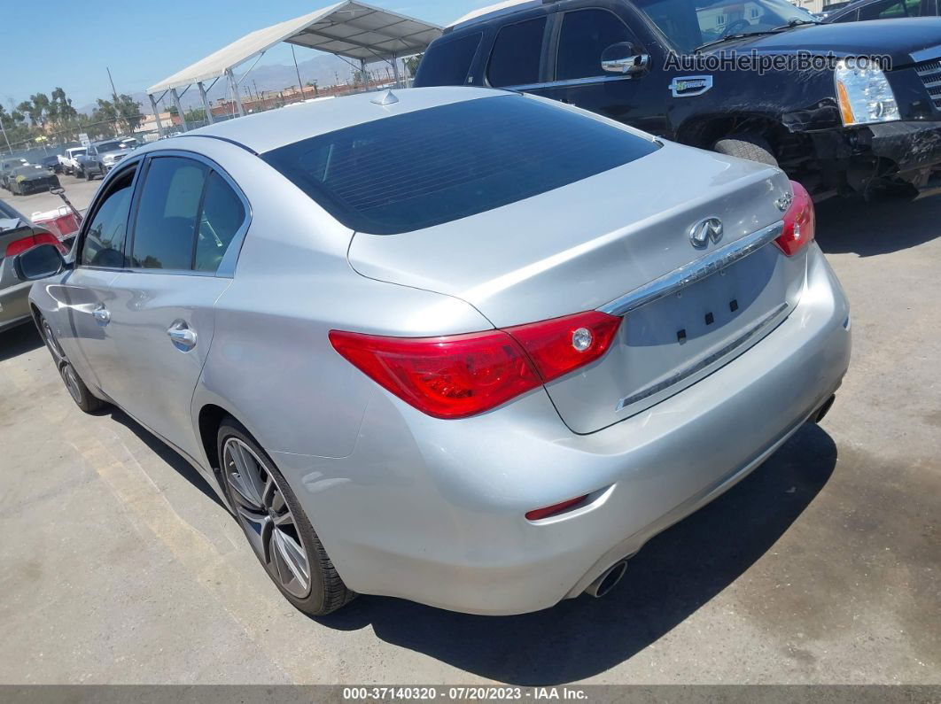 2015 Infiniti Q50 Sport Silver vin: JN1BV7AP2FM348840