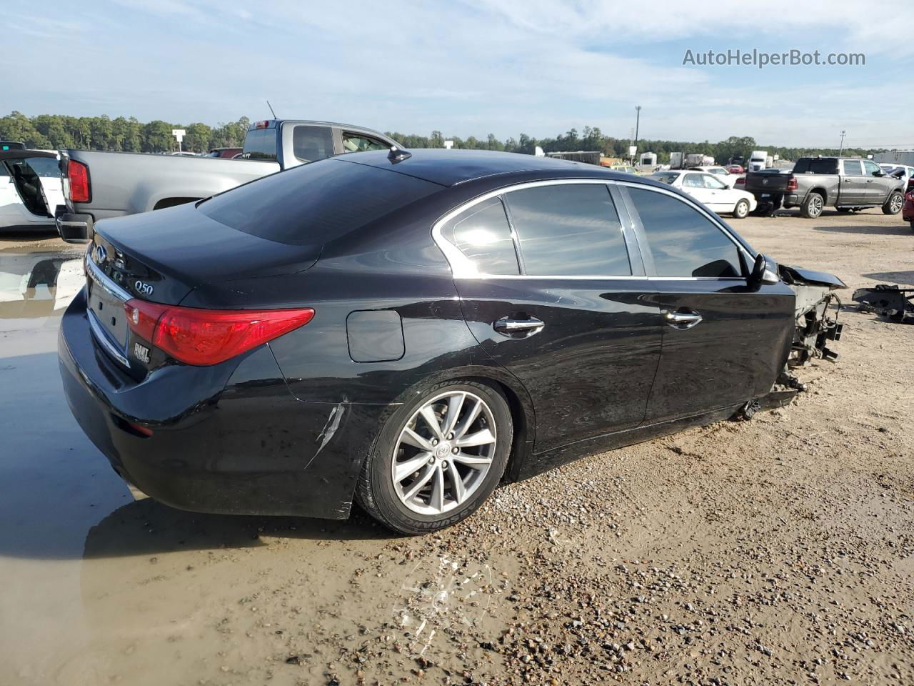 2014 Infiniti Q50 Base Black vin: JN1BV7AP3EM675309