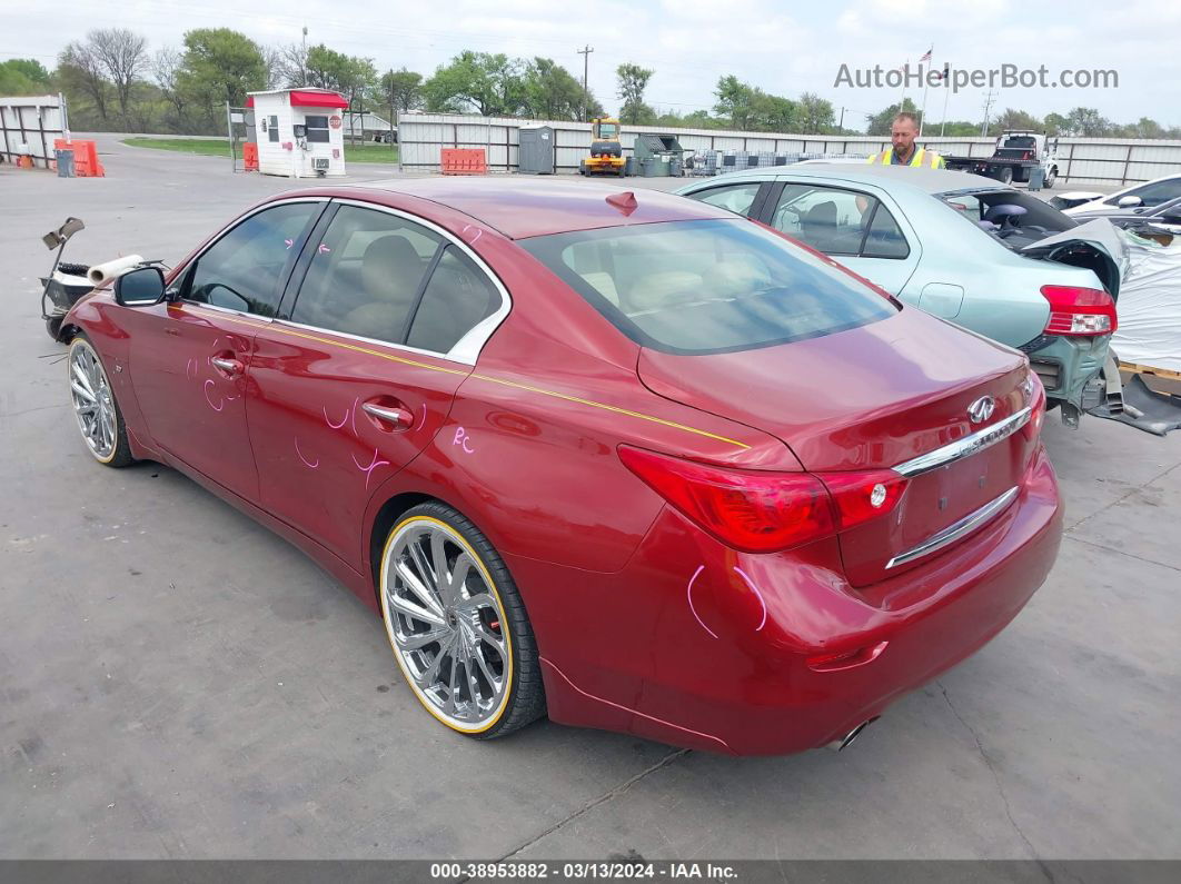 2014 Infiniti Q50 Premium Red vin: JN1BV7AP3EM676458