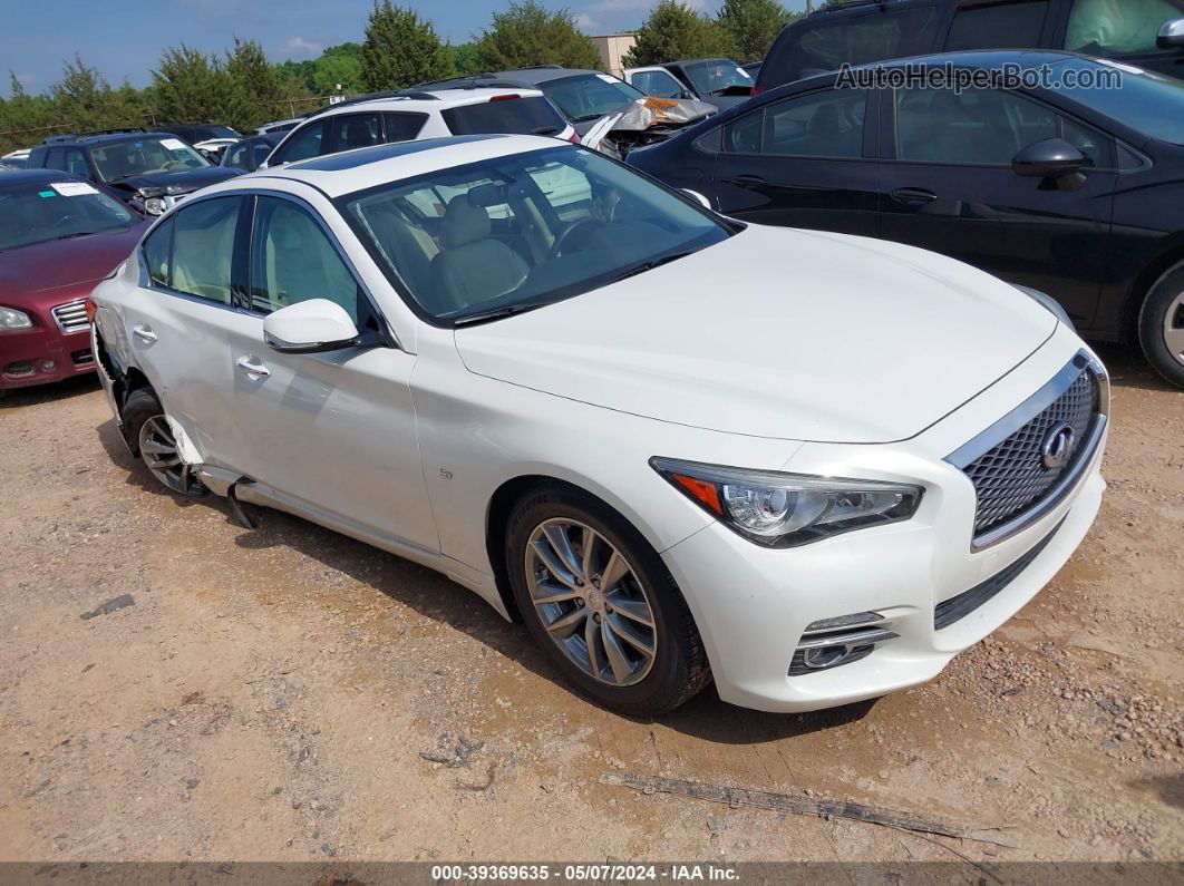 2014 Infiniti Q50 Premium White vin: JN1BV7AP3EM679814