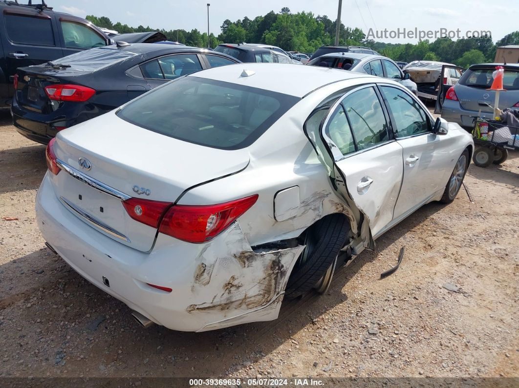 2014 Infiniti Q50 Premium White vin: JN1BV7AP3EM679814