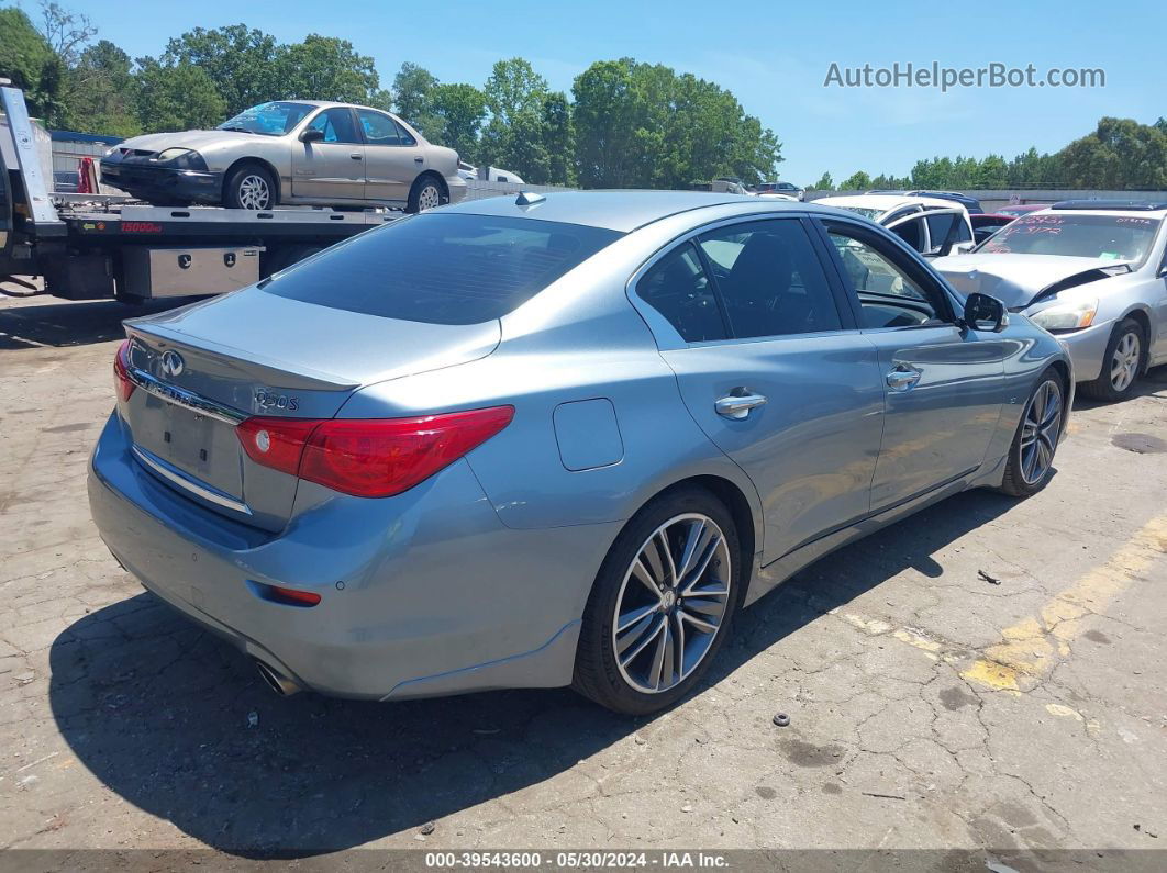 2014 Infiniti Q50 Sport Blue vin: JN1BV7AP3EM681255