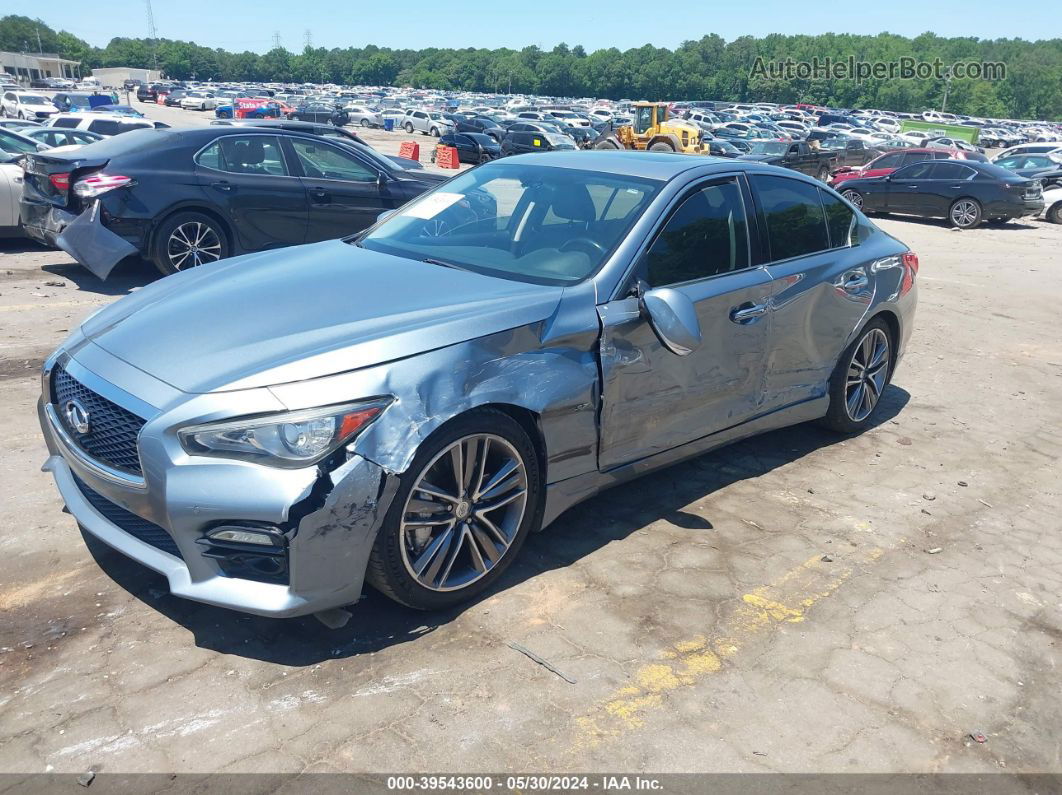 2014 Infiniti Q50 Sport Blue vin: JN1BV7AP3EM681255