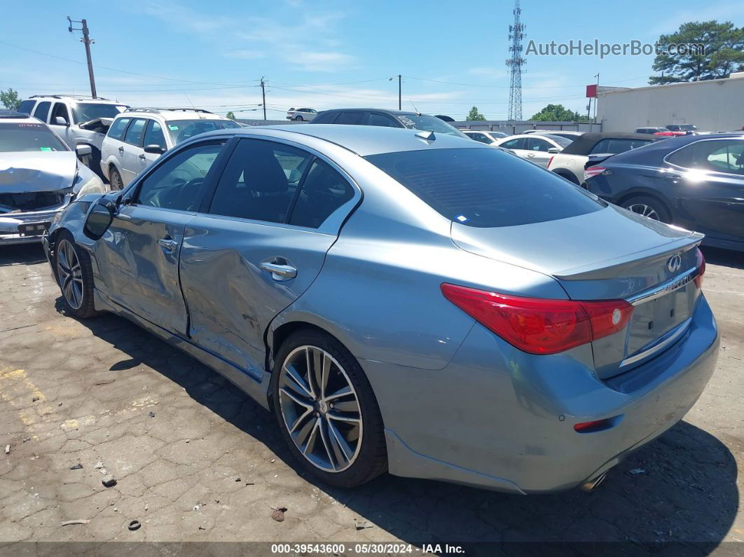 2014 Infiniti Q50 Sport Blue vin: JN1BV7AP3EM681255