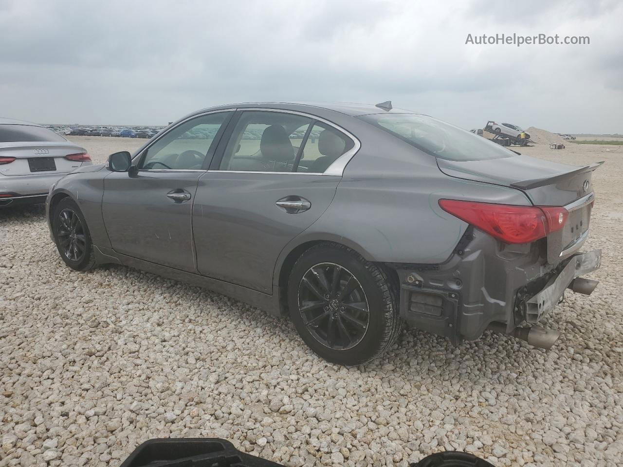 2014 Infiniti Q50 Base Charcoal vin: JN1BV7AP3EM687170