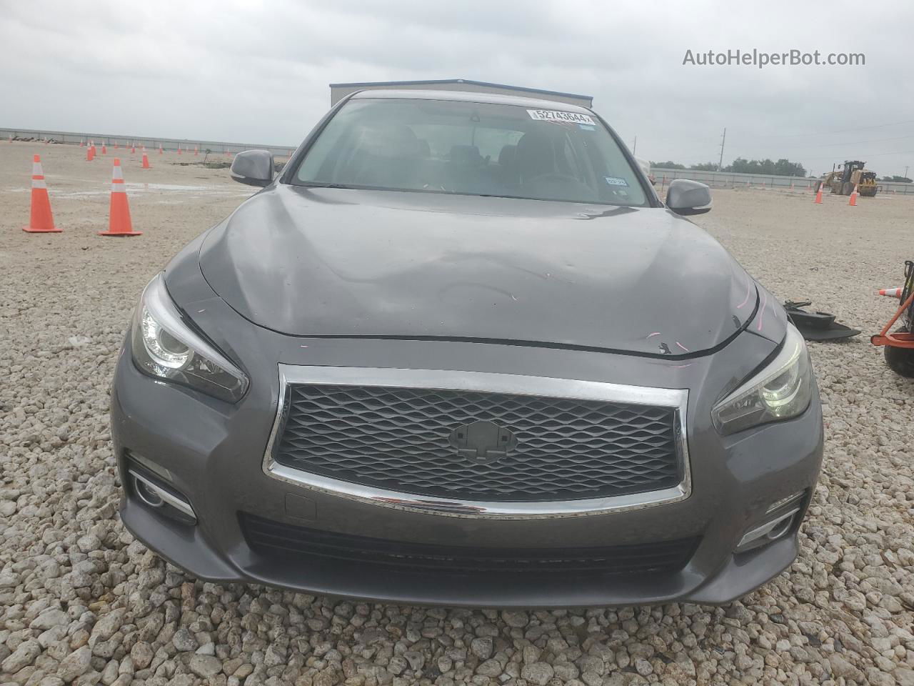 2014 Infiniti Q50 Base Charcoal vin: JN1BV7AP3EM687170