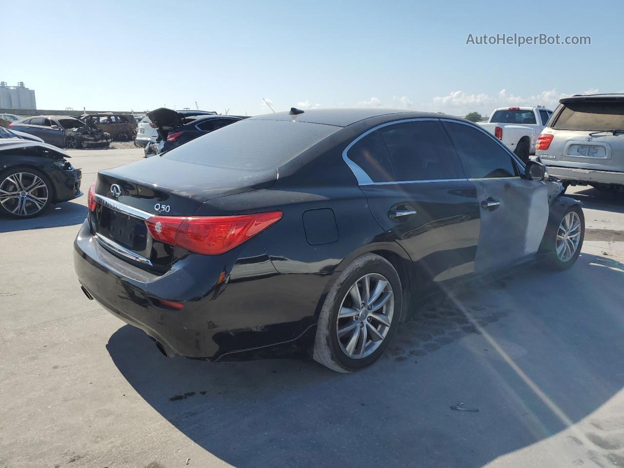 2014 Infiniti Q50 Base Black vin: JN1BV7AP3EM689436