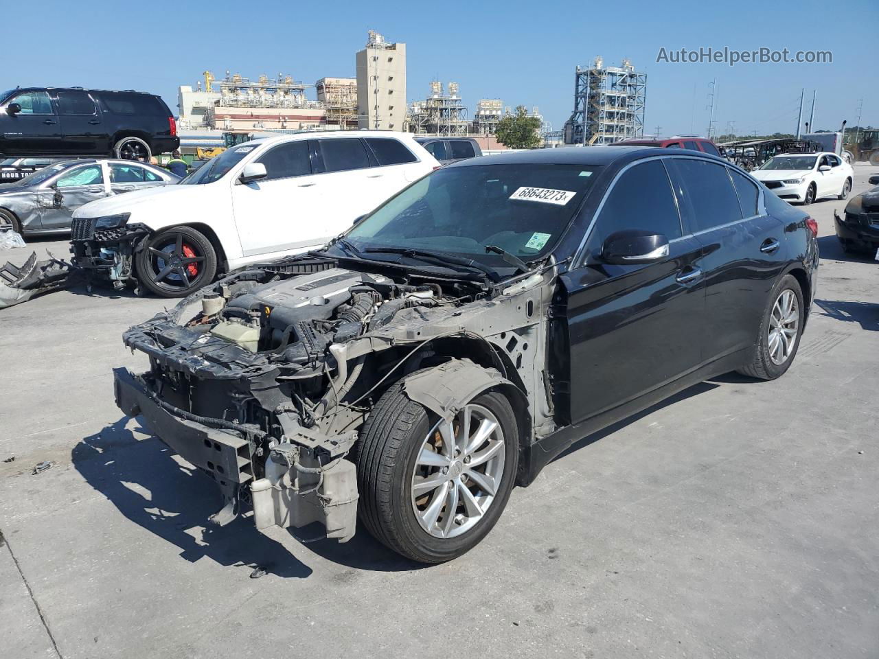 2014 Infiniti Q50 Base Черный vin: JN1BV7AP3EM689436