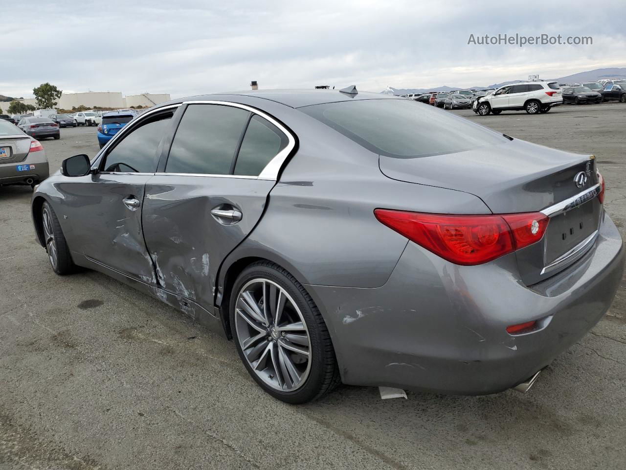 2014 Infiniti Q50 Base Gray vin: JN1BV7AP3EM689484