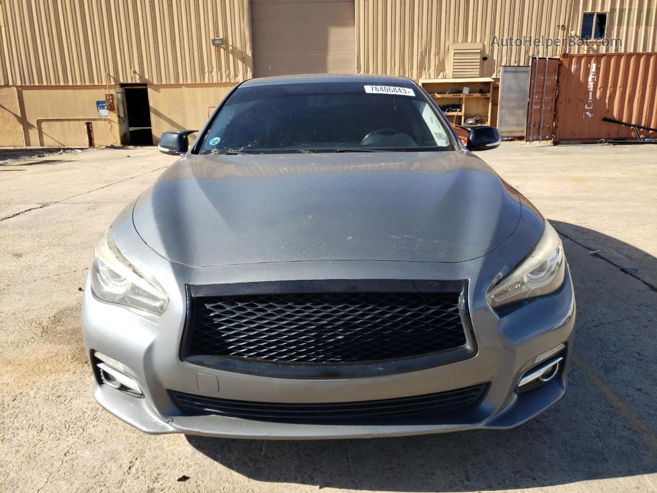 2014 Infiniti Q50 Base Gray vin: JN1BV7AP3EM689842