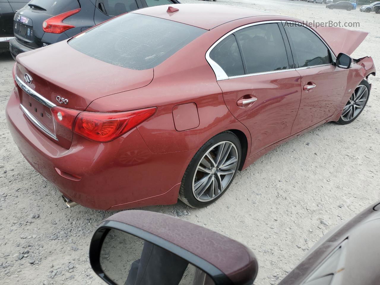 2015 Infiniti Q50 Base Red vin: JN1BV7AP3FM330525