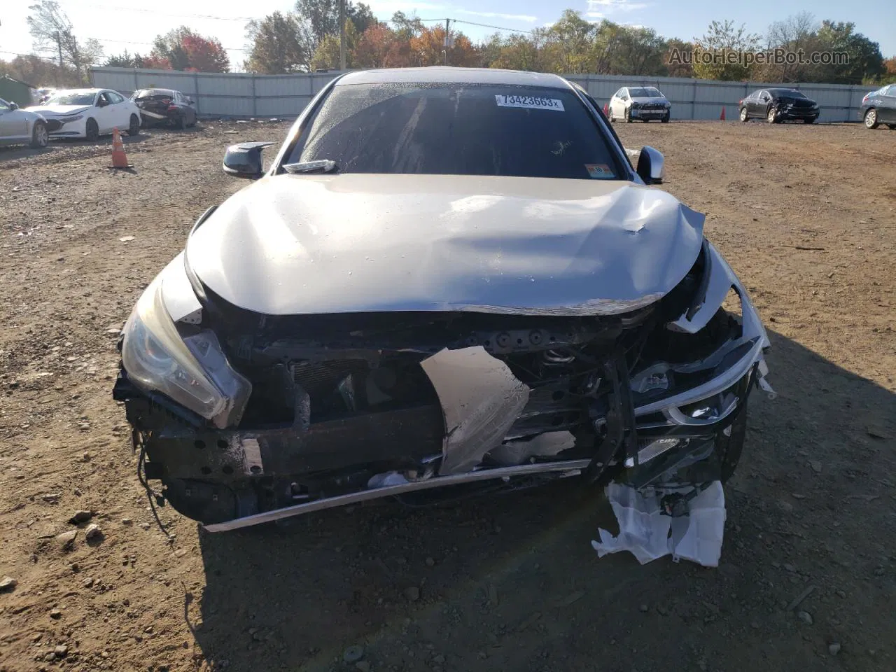 2015 Infiniti Q50 Base Silver vin: JN1BV7AP3FM337796