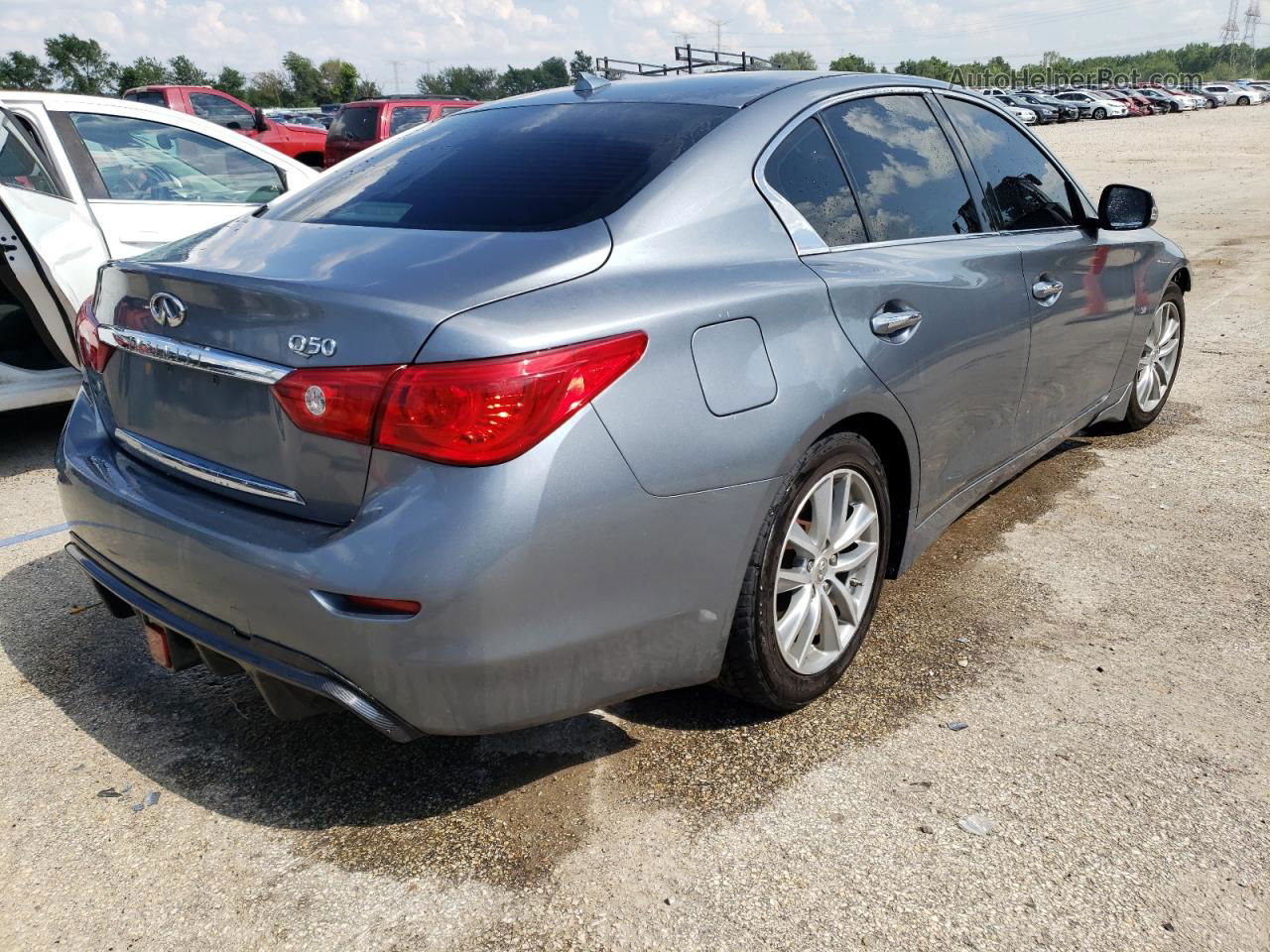 2015 Infiniti Q50 Base Gray vin: JN1BV7AP3FM340634