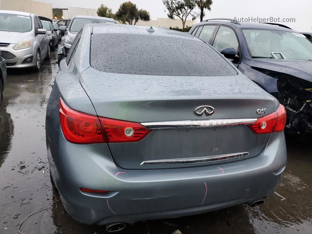 2015 Infiniti Q50 Base Silver vin: JN1BV7AP3FM341640