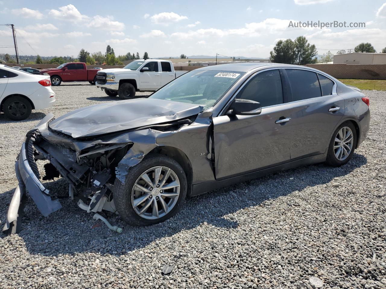 2015 Infiniti Q50 Base Gray vin: JN1BV7AP3FM343923