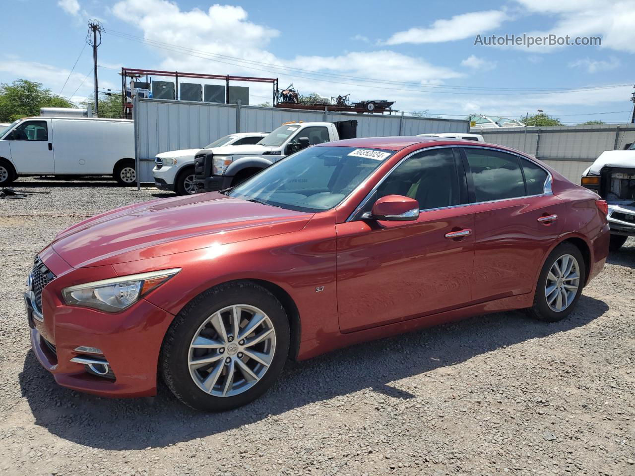 2015 Infiniti Q50 Base Красный vin: JN1BV7AP3FM348152