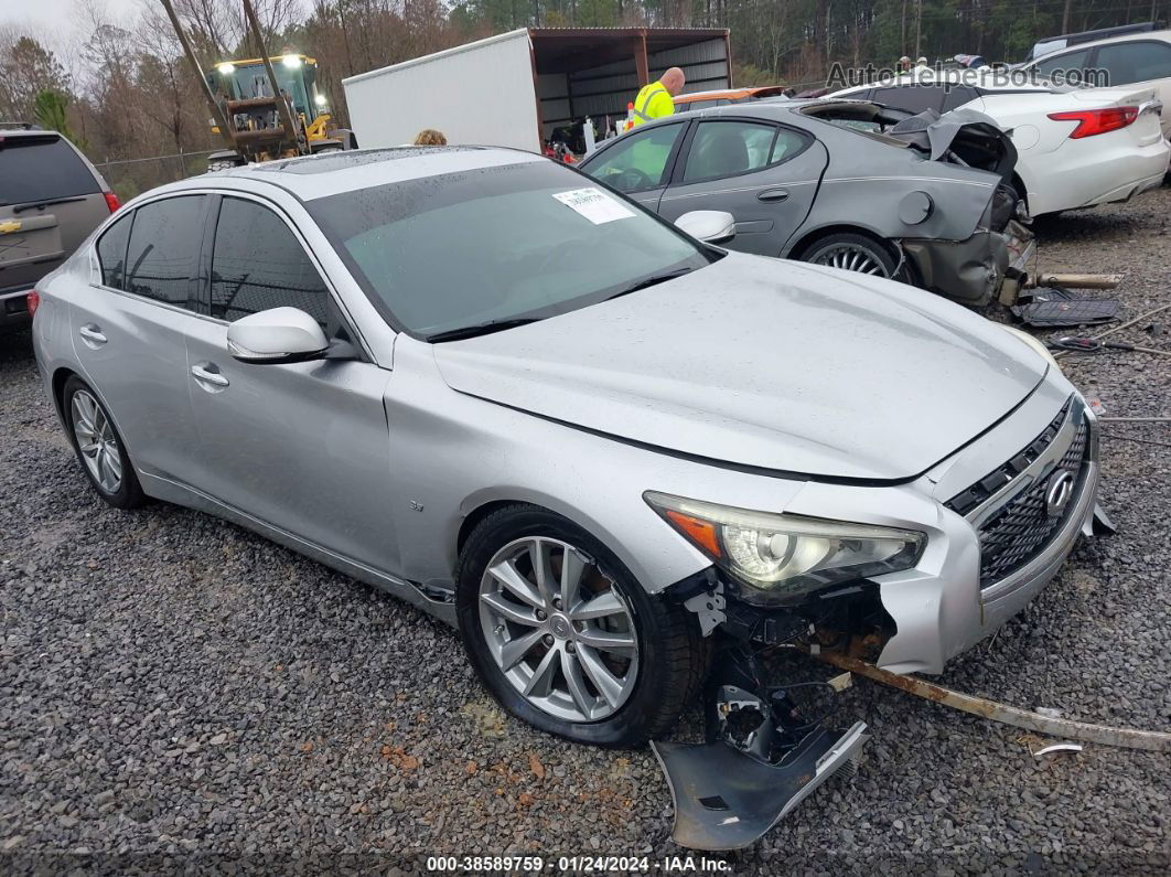 2015 Infiniti Q50 Premium Серебряный vin: JN1BV7AP3FM351276