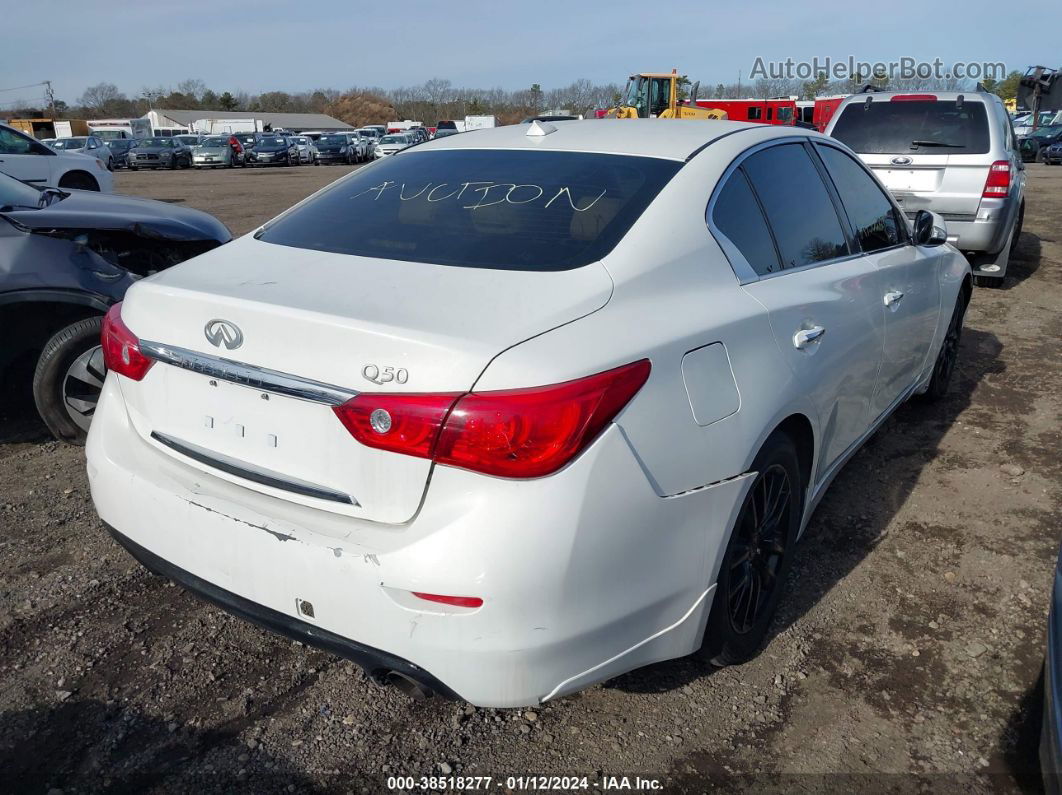 2015 Infiniti Q50 Premium White vin: JN1BV7AP3FM351326