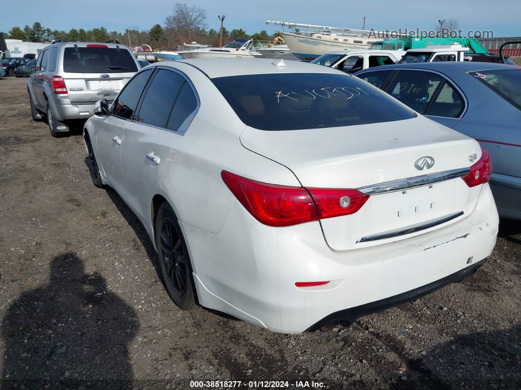 2015 Infiniti Q50 Premium White vin: JN1BV7AP3FM351326