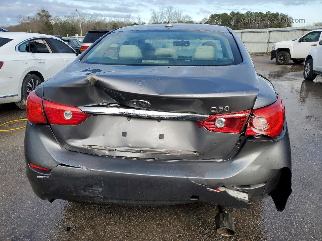 2014 Infiniti Q50 Base Charcoal vin: JN1BV7AP4EM670667