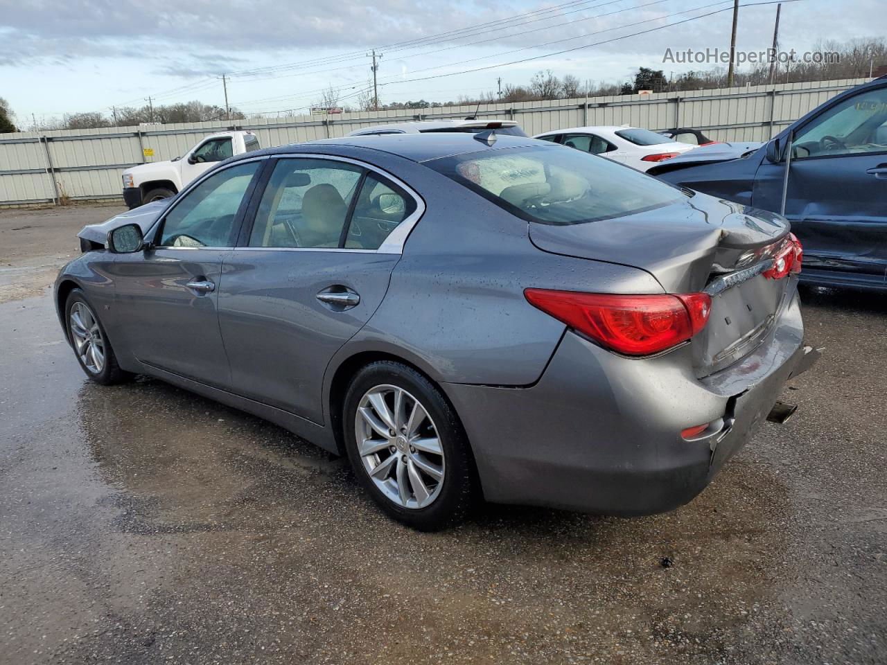 2014 Infiniti Q50 Base Charcoal vin: JN1BV7AP4EM670667