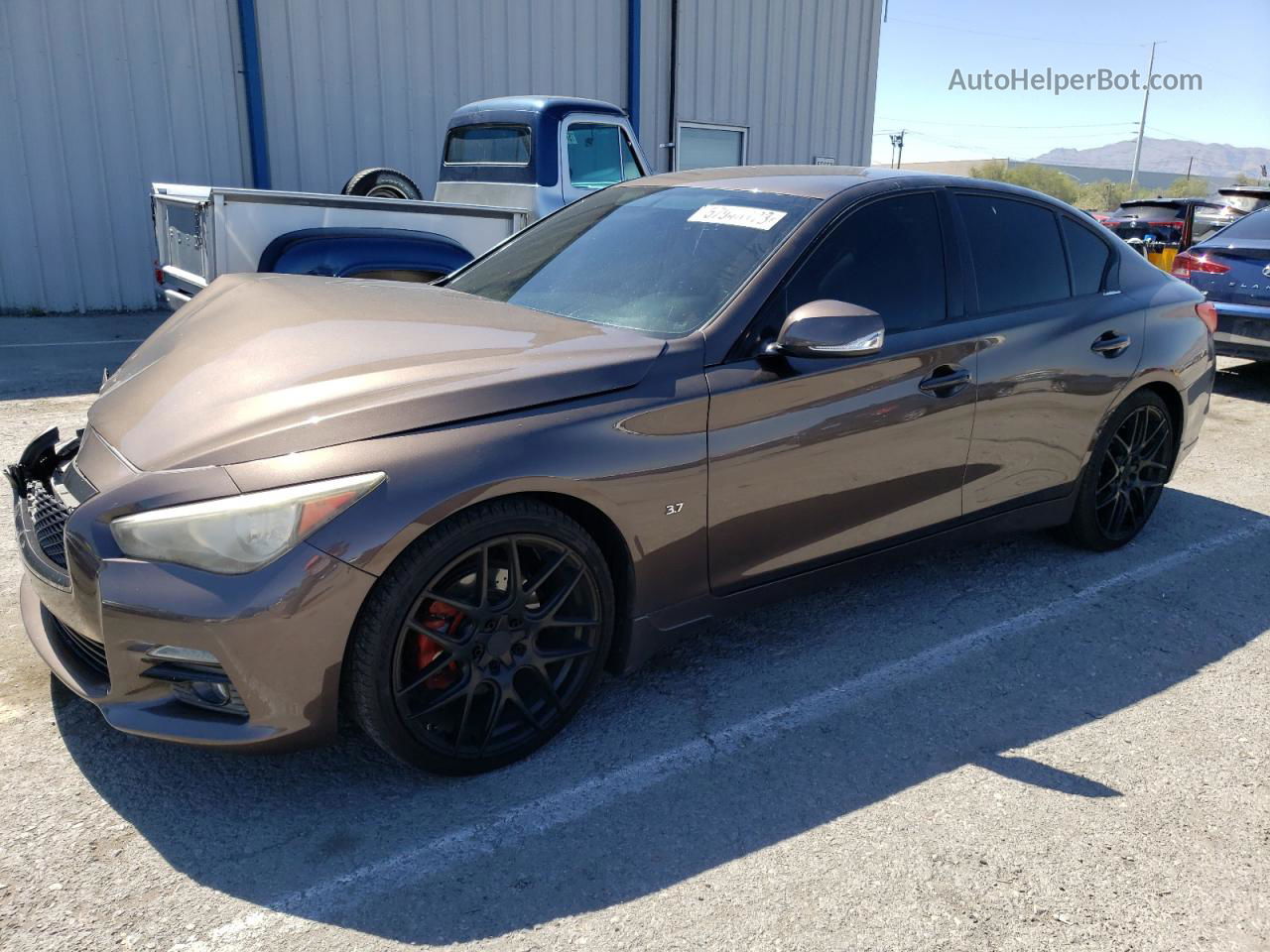 2014 Infiniti Q50 Base Brown vin: JN1BV7AP4EM676131