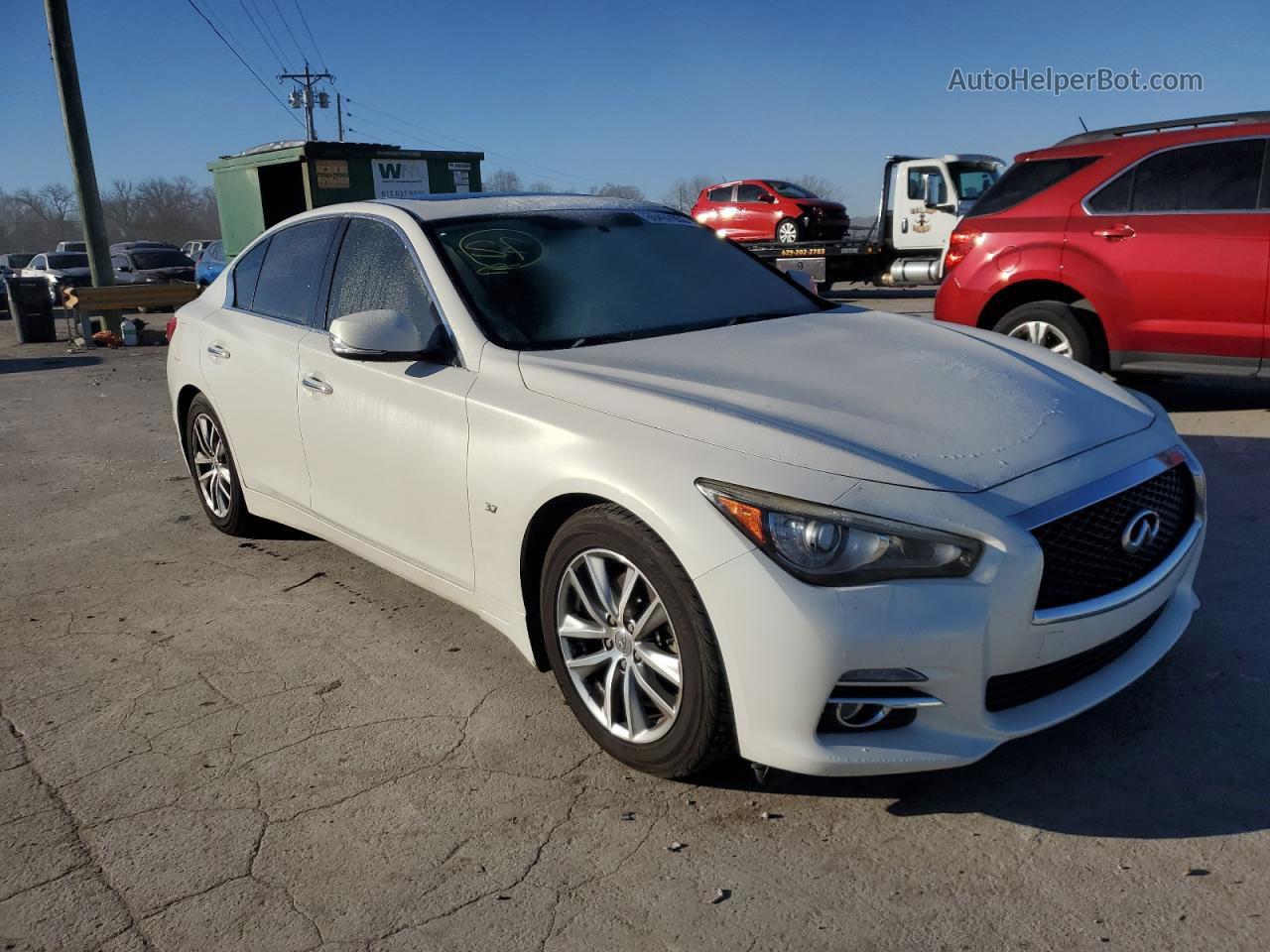 2014 Infiniti Q50 Base White vin: JN1BV7AP4EM678185