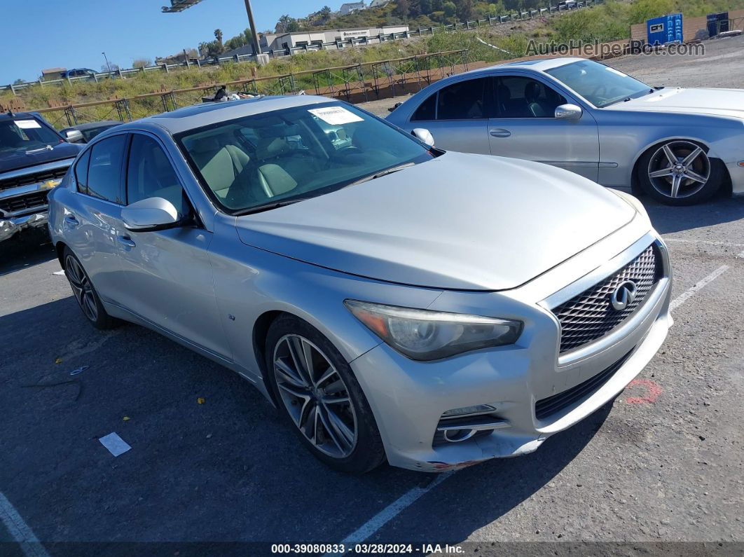 2014 Infiniti Q50   Silver vin: JN1BV7AP4EM678557