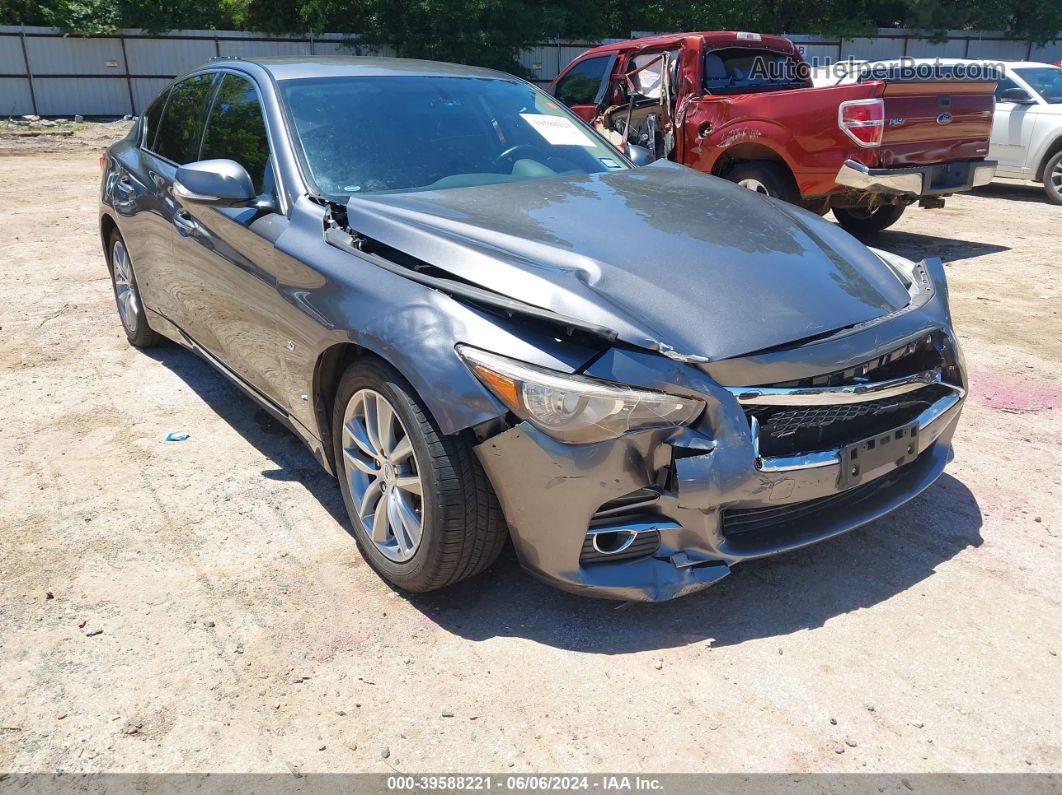 2014 Infiniti Q50   Gray vin: JN1BV7AP4EM689073