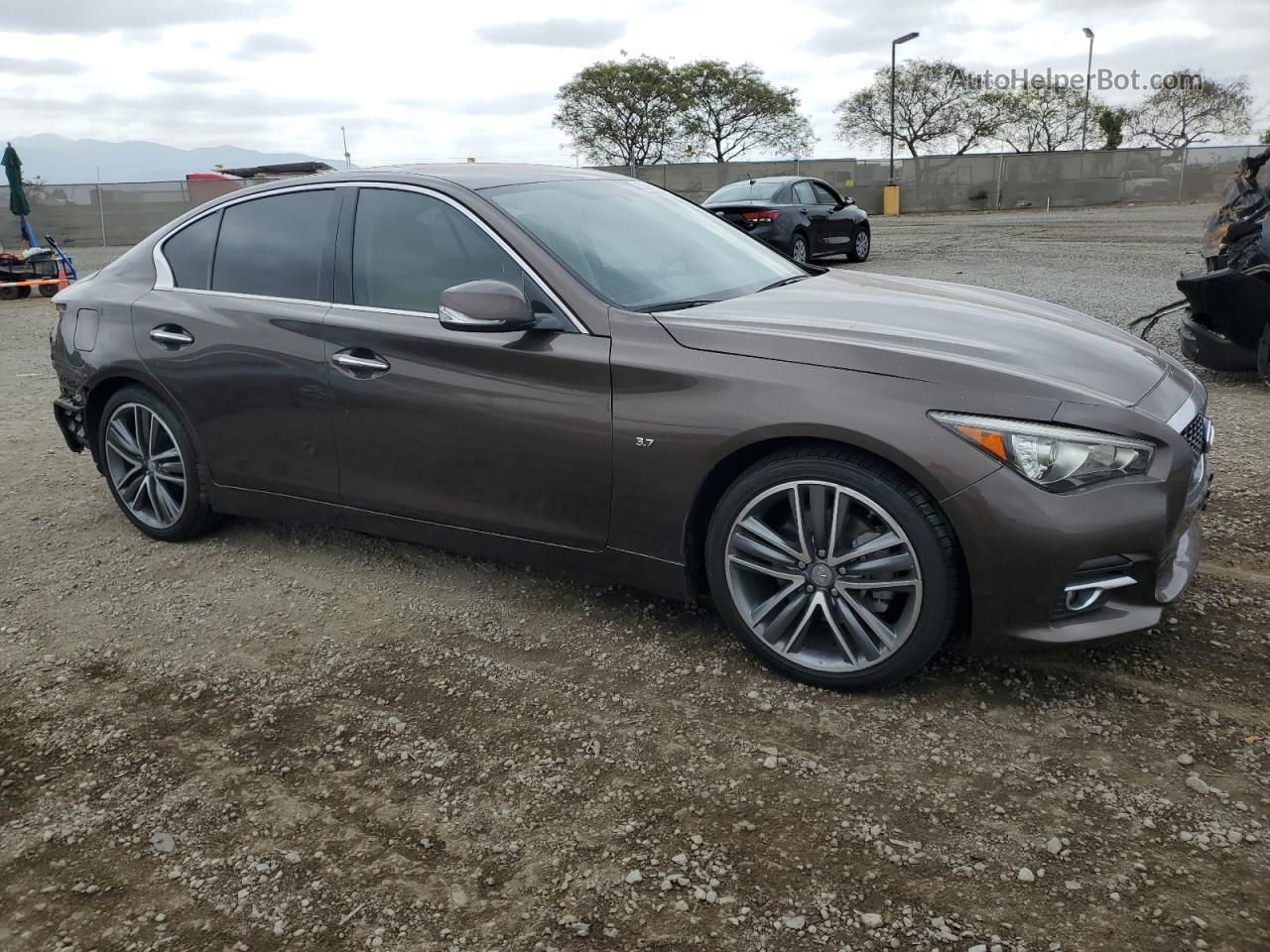 2015 Infiniti Q50 Base Brown vin: JN1BV7AP4FM342036