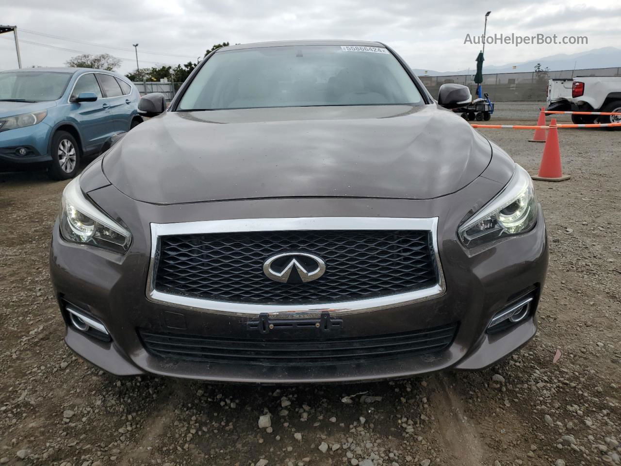 2015 Infiniti Q50 Base Brown vin: JN1BV7AP4FM342036