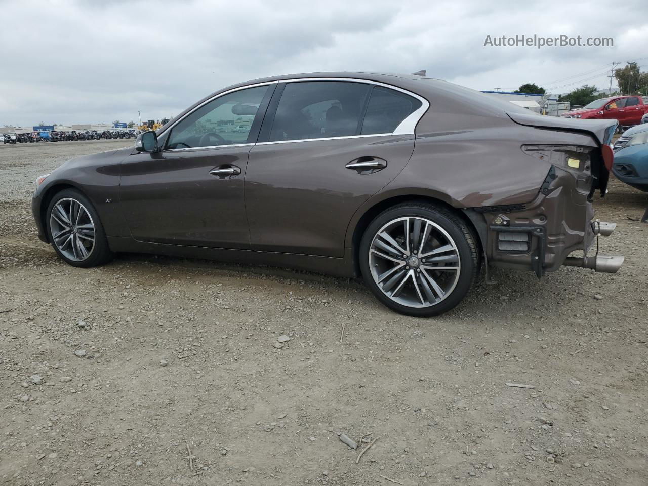 2015 Infiniti Q50 Base Brown vin: JN1BV7AP4FM342036