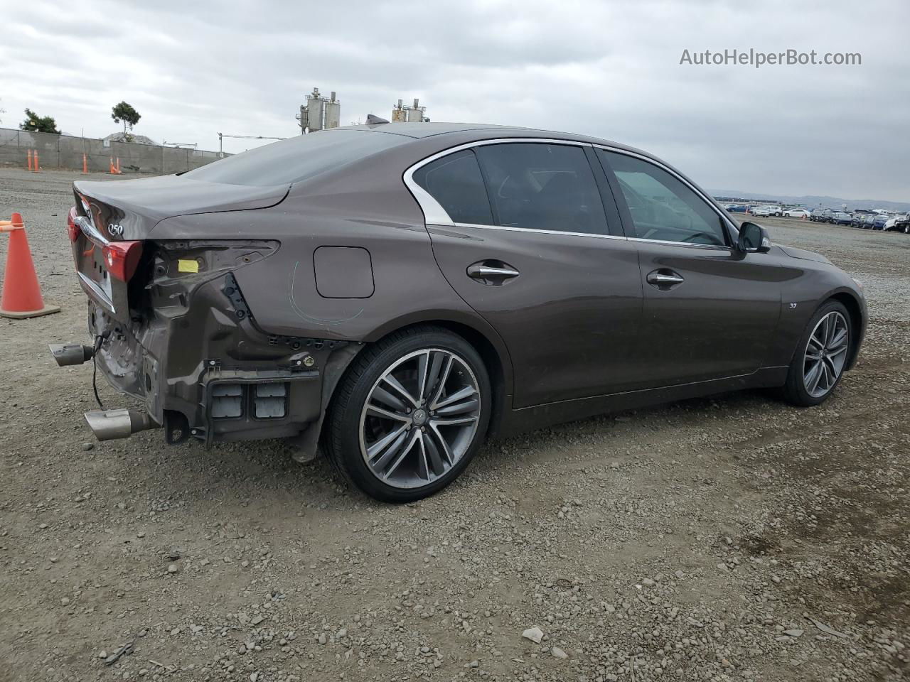 2015 Infiniti Q50 Base Brown vin: JN1BV7AP4FM342036