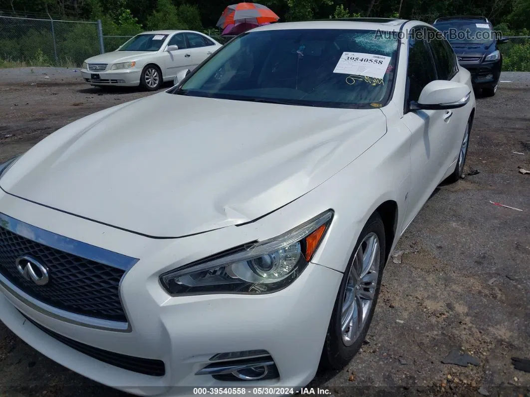 2015 Infiniti Q50 Premium Белый vin: JN1BV7AP4FM345471