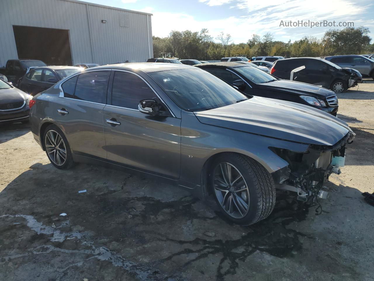 2015 Infiniti Q50 Base Silver vin: JN1BV7AP4FM348869