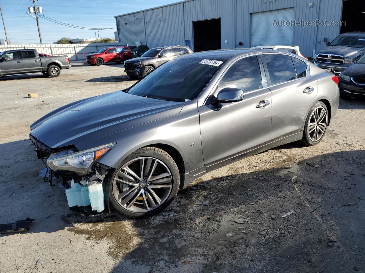 2015 Infiniti Q50 Base Silver vin: JN1BV7AP4FM348869