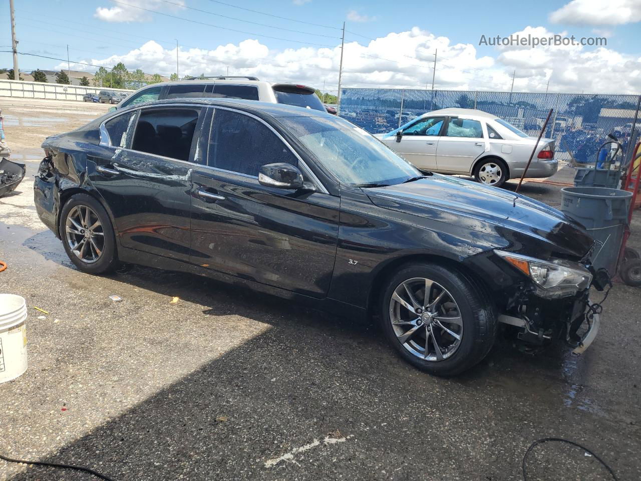 2015 Infiniti Q50 Base Black vin: JN1BV7AP4FM356390