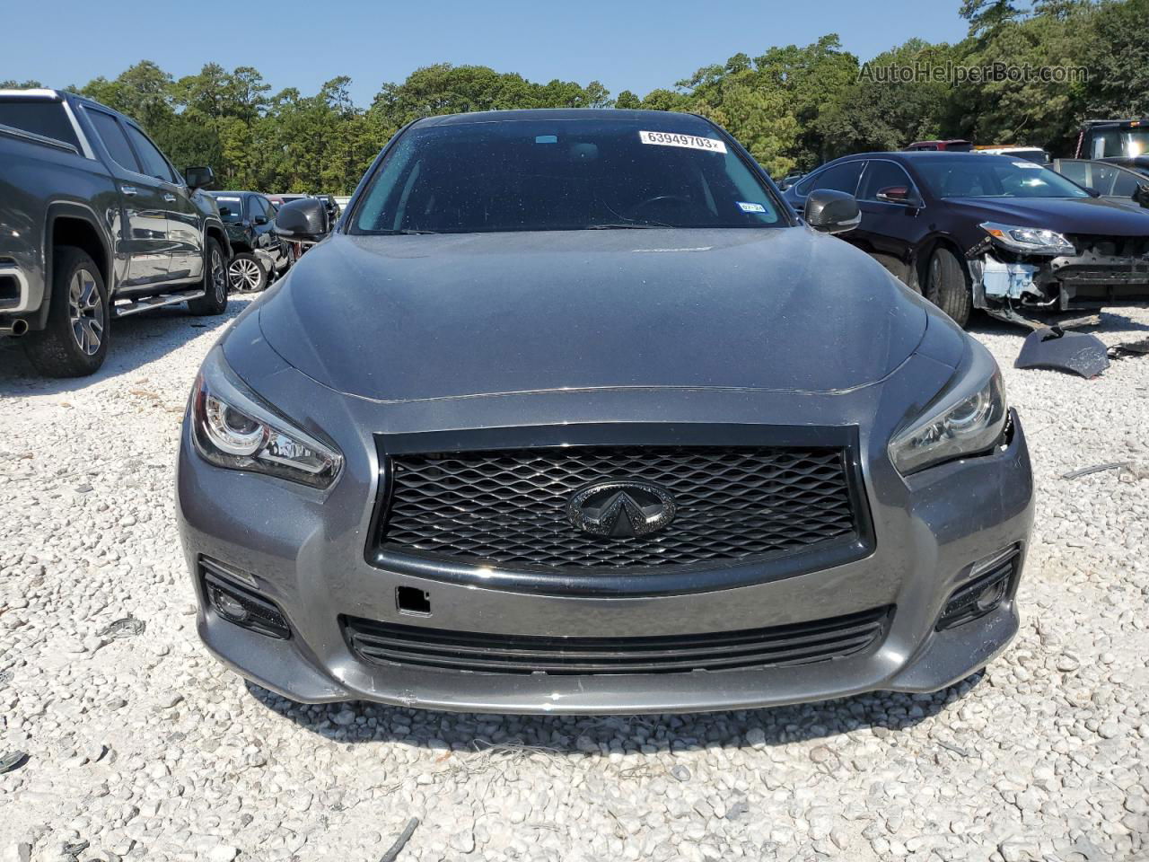 2015 Infiniti Q50 Base Charcoal vin: JN1BV7AP4FM357619