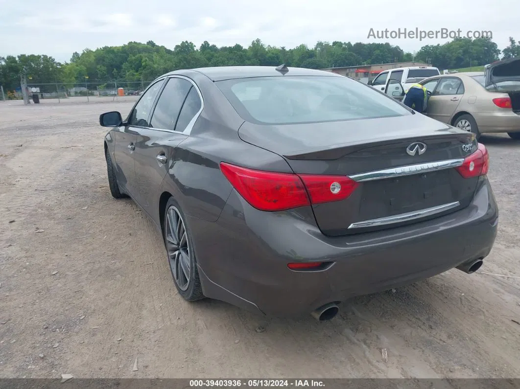 2014 Infiniti Q50 Sport Gray vin: JN1BV7AP5EM670824