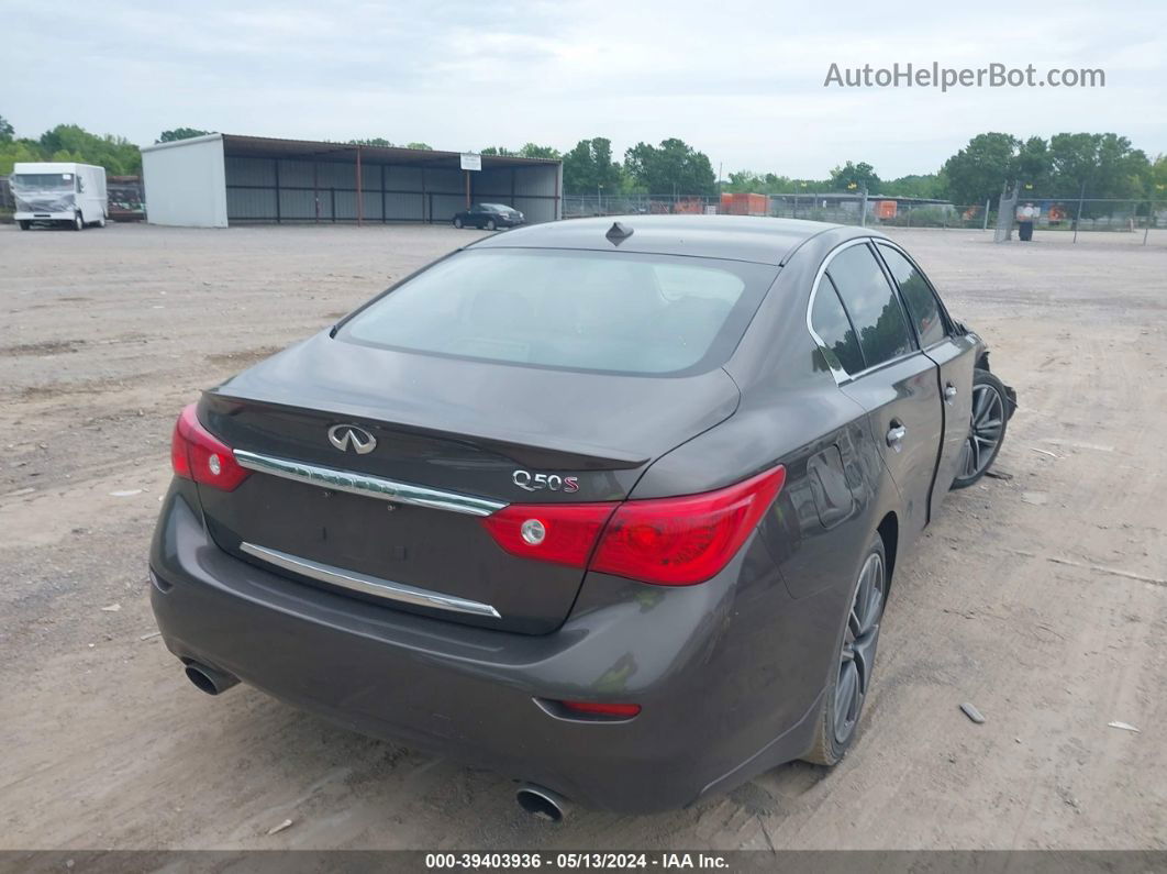 2014 Infiniti Q50 Sport Gray vin: JN1BV7AP5EM670824