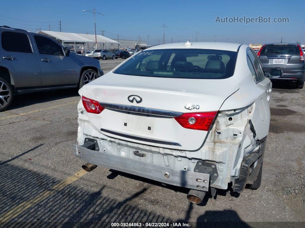 2014 Infiniti Q50 Premium Белый vin: JN1BV7AP5EM673495