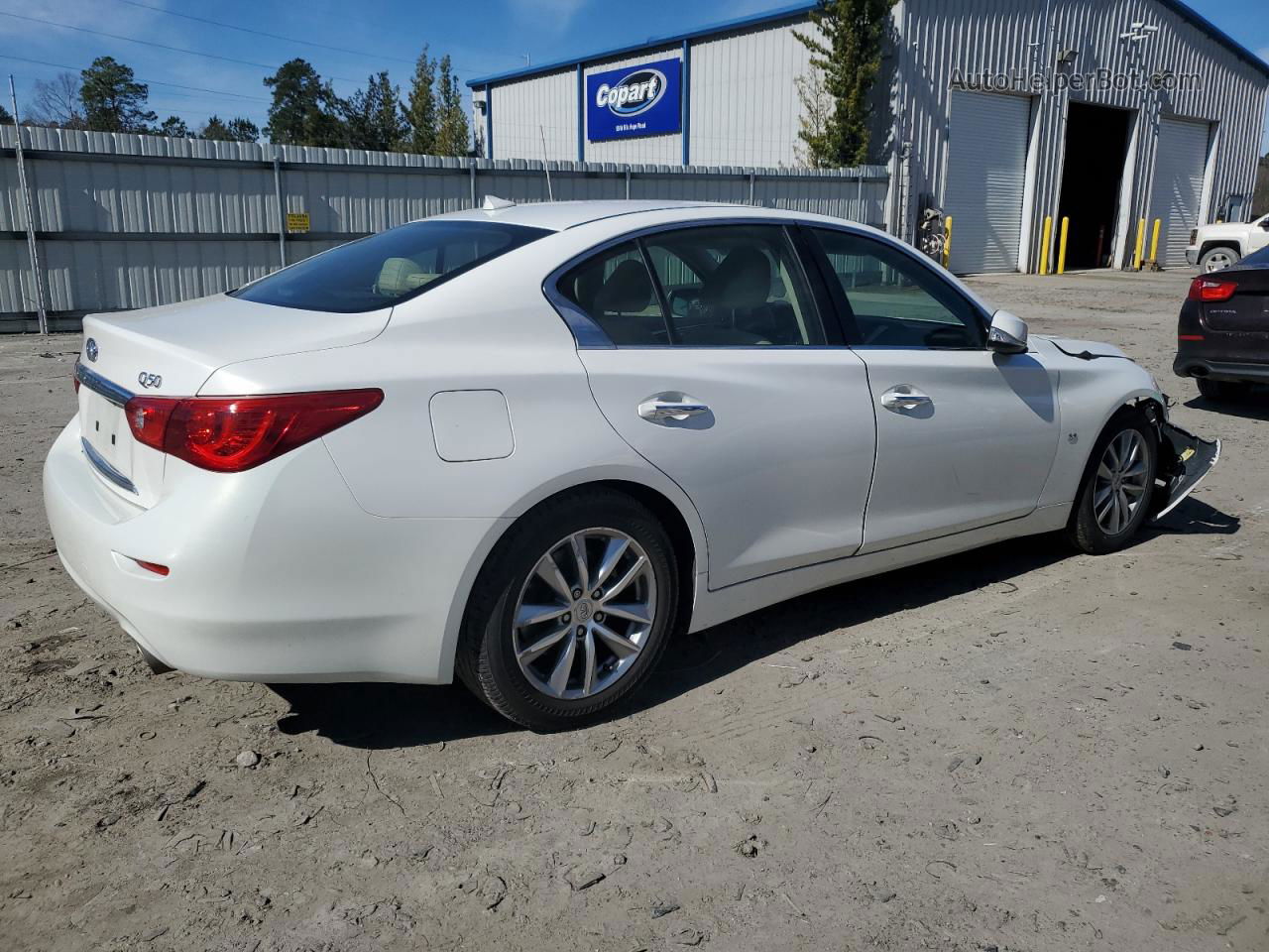 2014 Infiniti Q50 Base White vin: JN1BV7AP5EM674436