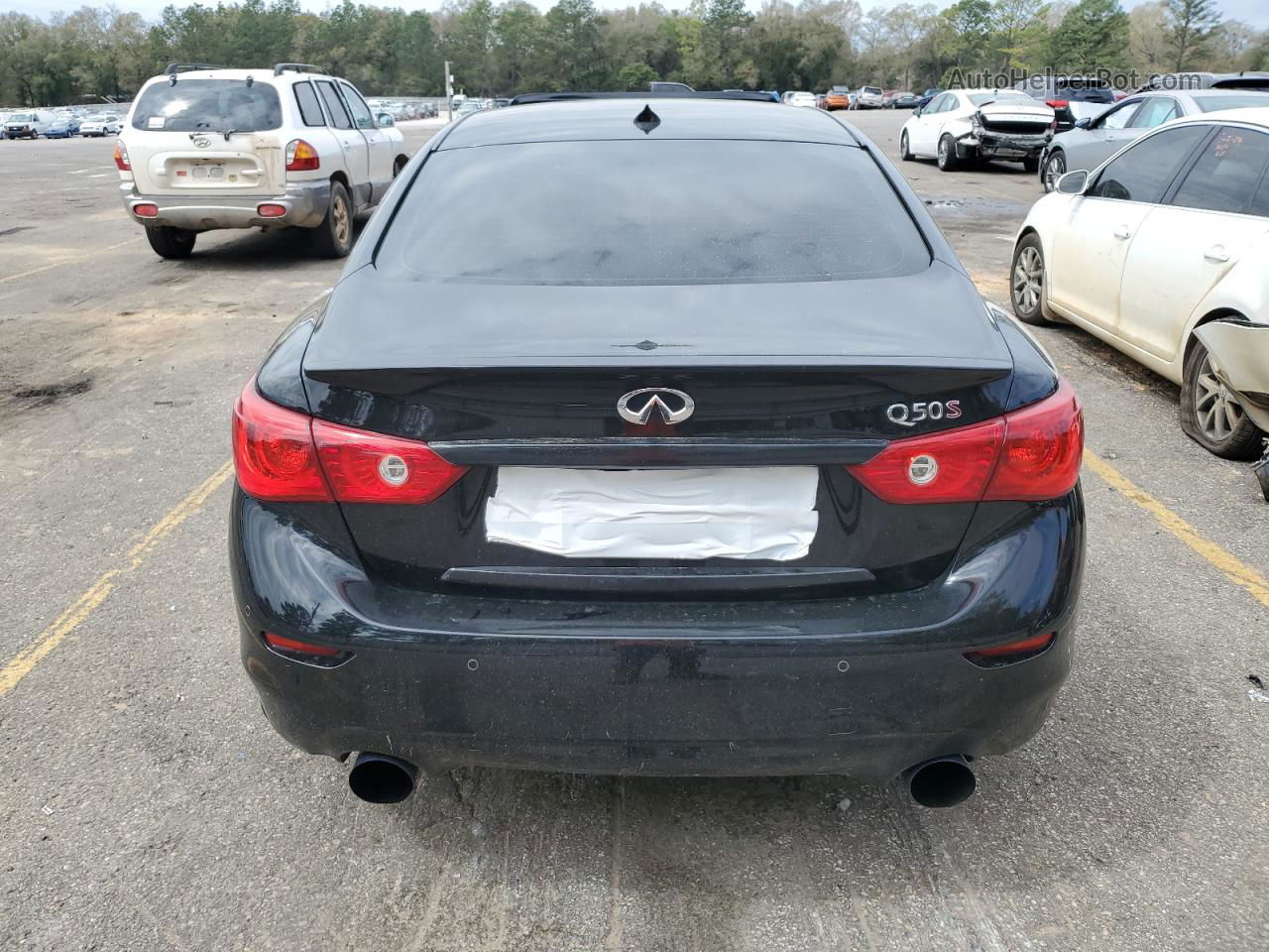 2014 Infiniti Q50 Base Black vin: JN1BV7AP5EM676588