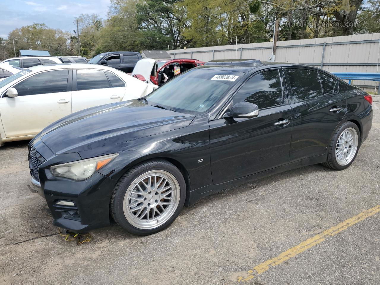 2014 Infiniti Q50 Base Black vin: JN1BV7AP5EM676588