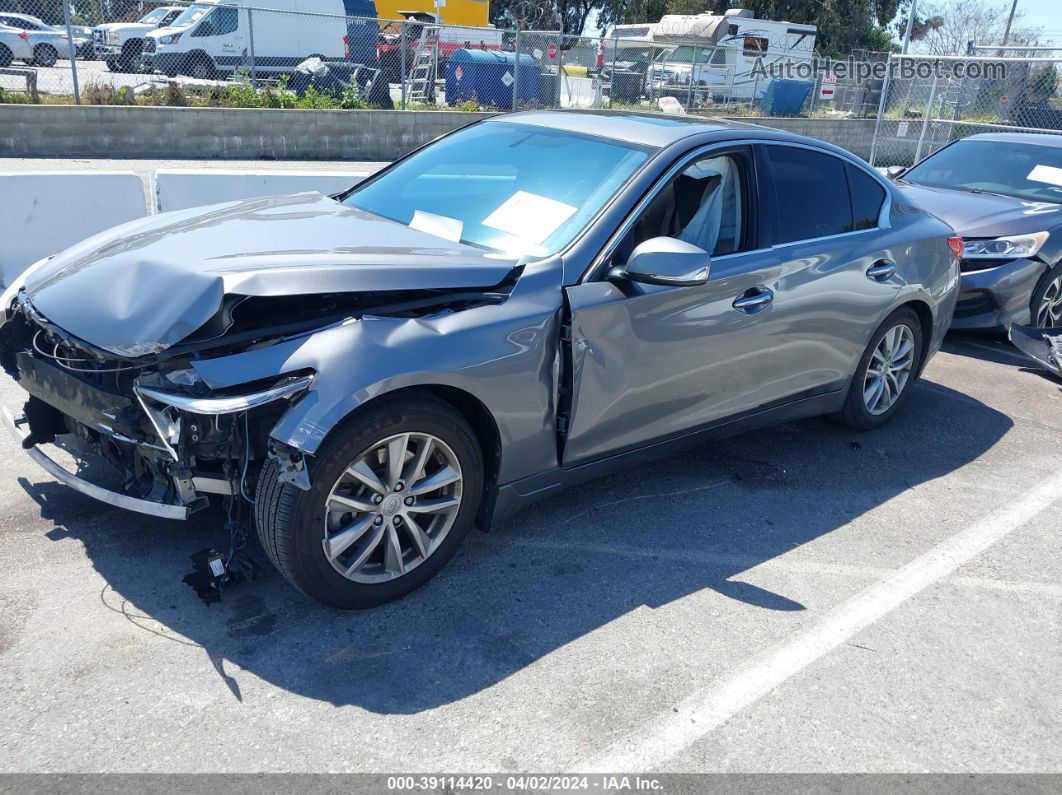 2014 Infiniti Q50 Premium Серый vin: JN1BV7AP5EM676915