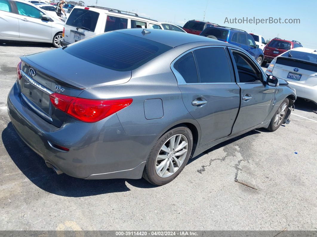 2014 Infiniti Q50 Premium Серый vin: JN1BV7AP5EM676915