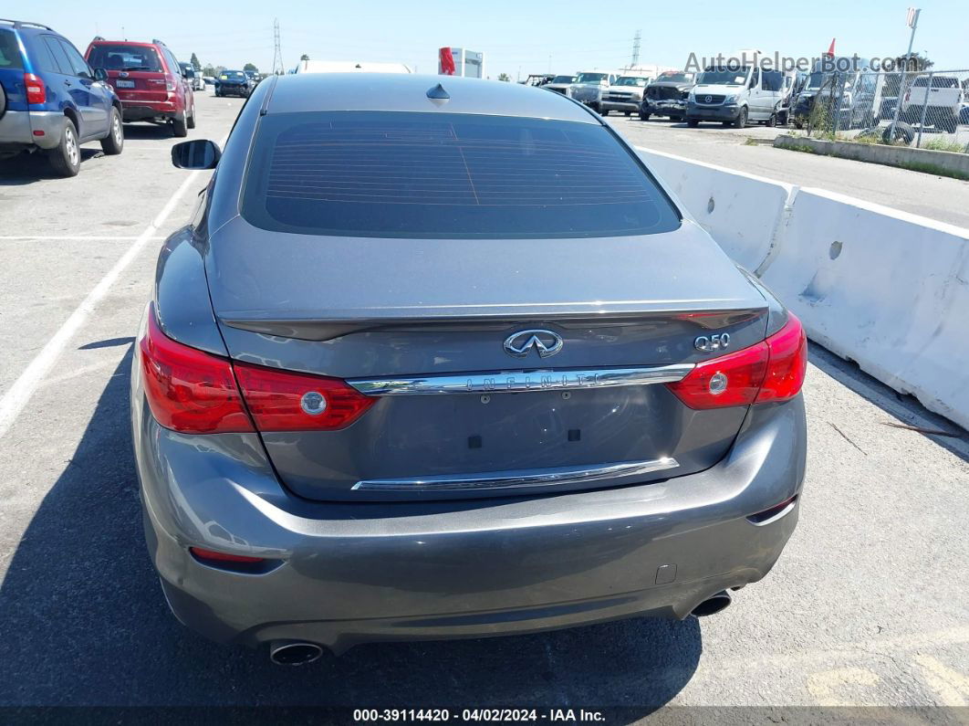 2014 Infiniti Q50 Premium Серый vin: JN1BV7AP5EM676915