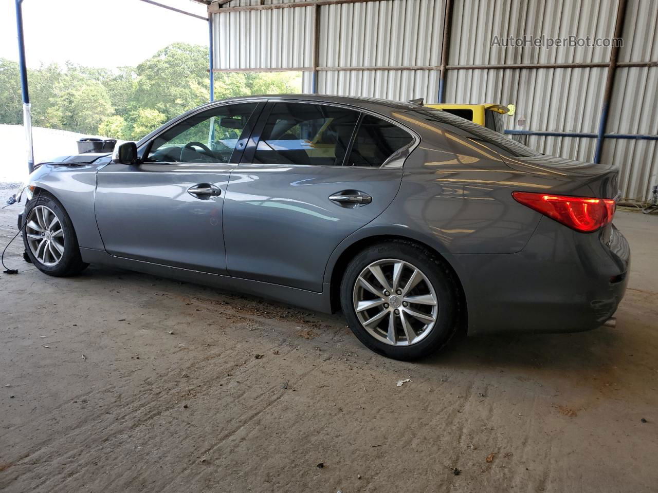 2014 Infiniti Q50 Base Gray vin: JN1BV7AP5EM678986