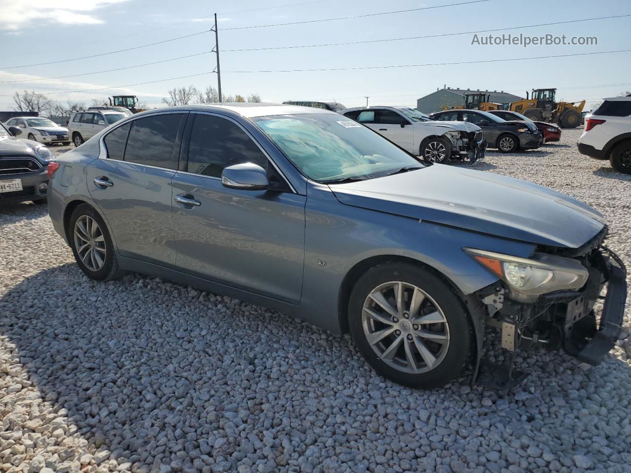 2014 Infiniti Q50 Base Gray vin: JN1BV7AP5EM679832