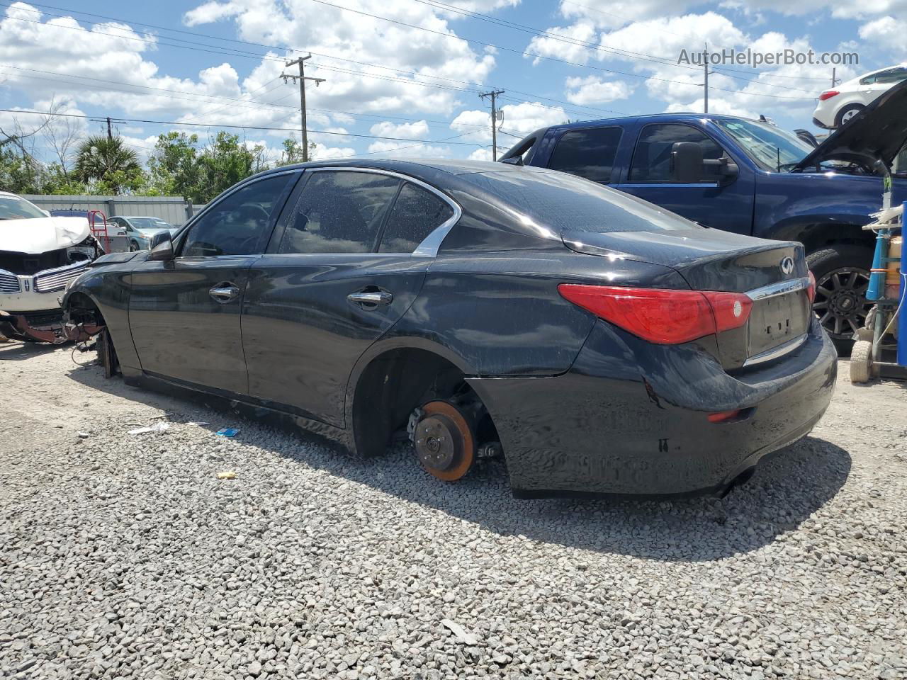 2014 Infiniti Q50 Base Black vin: JN1BV7AP5EM686425